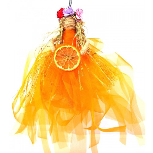 Hand Crafted Hanging Citrus Goddess Doll